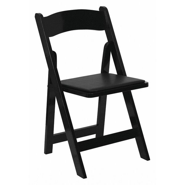 Flash Furniture Folding Chair, Wood, Black XF-2902-BK-WOOD-GG