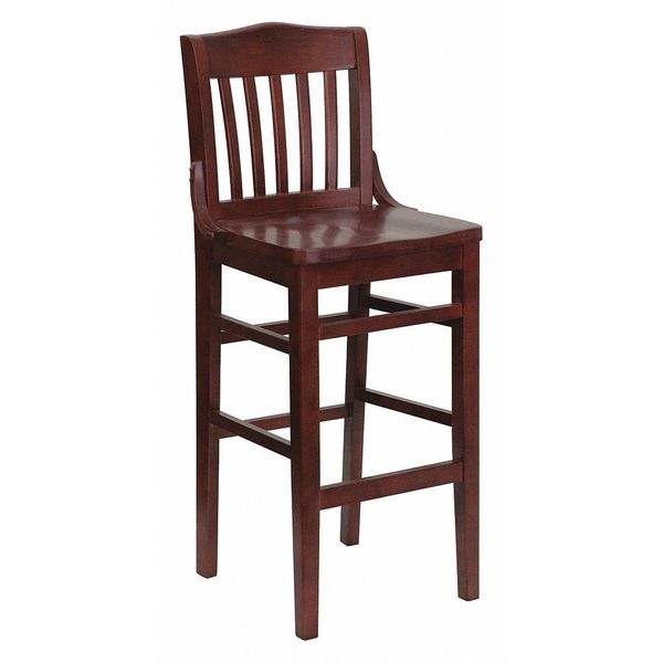 Flash Furniture Barstool, Mahogany Wood XU-DG-W0006BAR-MAH-GG