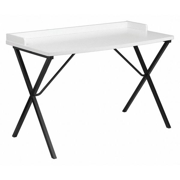 Flash Furniture Computer Desk, 23-5/8" D X 47-1/4" W X 31-1/2" H, White, Laminate NAN-2140-WH-GG