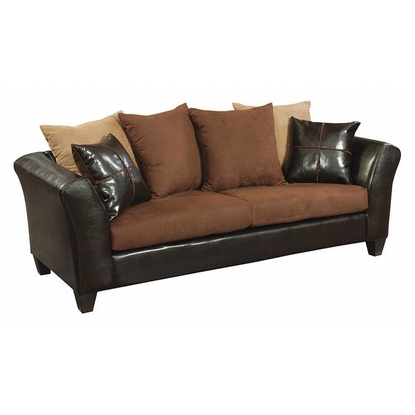 Flash Furniture Sofa, 33" x 37", Upholstery Color: Chocolate RS-4170-01S-GG