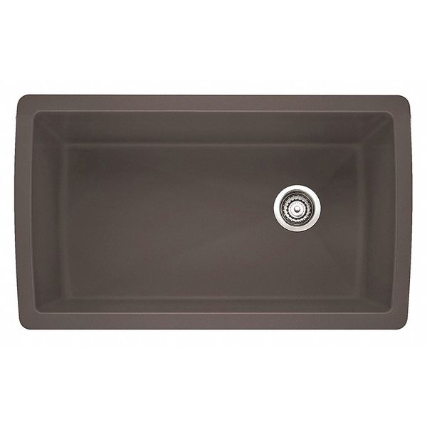 Blanco Diamond Silgranit Super Single Undermount Kitchen Sink - Cinder 441764