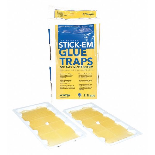 Stick-Em Glue Trap, Rat and Mouse Size, 10x5", PK24 111-24