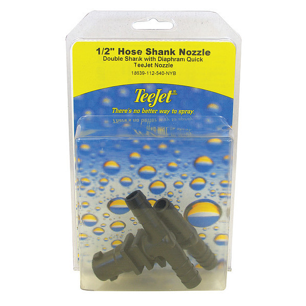 Teejet Double Hose Shank Nozzle, 1/2" PK-18639-112-540-NYB-2