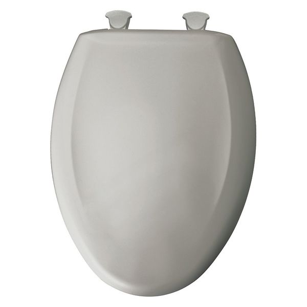 black and silver toilet seat