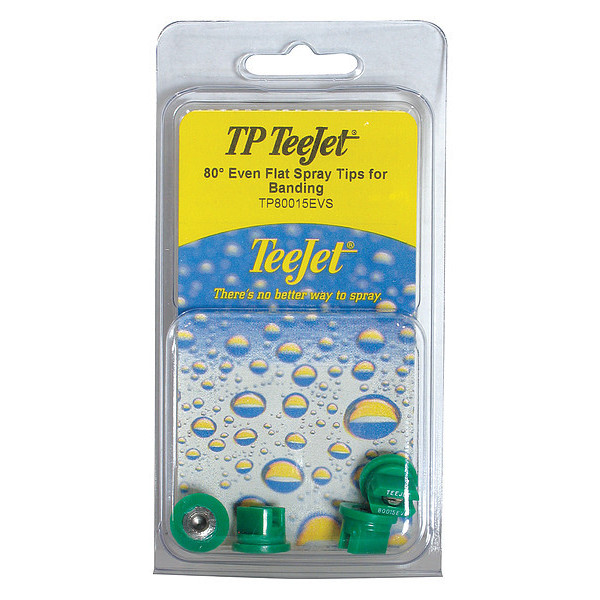 Teejet Even Flat Spray Tip, 80 Deg, PK4 PK-TP80015E