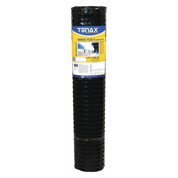 Tenax Nordic, Snow Fence, 4ft.x100ft., Black 9083709