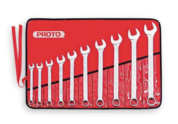 Proto Combination Wrench Set, SAE, 10 pcs. J1200GASD