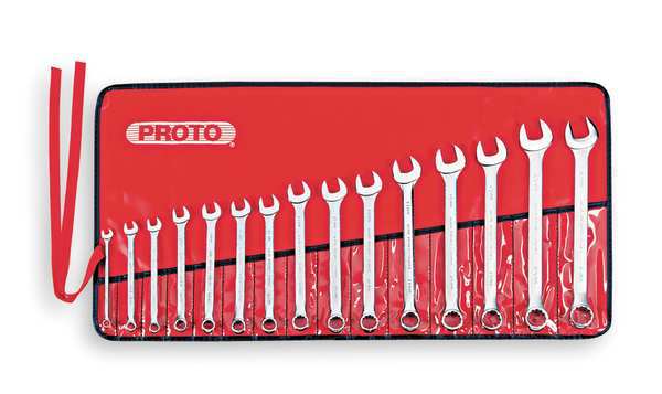 Proto 15 Piece Satin Metric Combination ASD Wrench Set - 12 Point J1200F-MASD