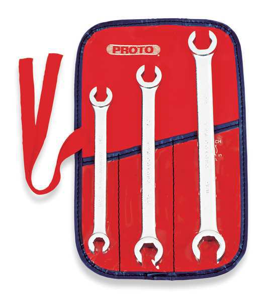 Proto Flare Double End Wrench Set, 3Pieces, 6Pts J3760