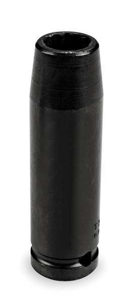 Proto 1/2 in Drive Impact Socket 1/2 in Size 12 pt Deep Depth, Black Oxide J7316