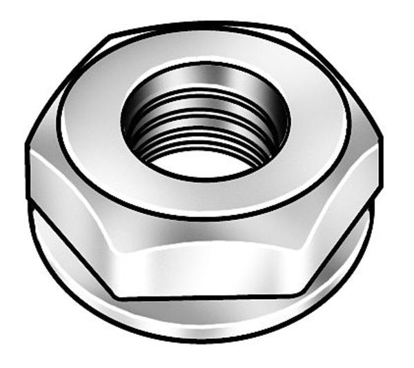 Zoro Select Conical Washer Lock Nut, 1/4"-20, Steel, Not Graded, Zinc Plated, 13/64 in Ht, 100 PK HNCWI00250-100BX