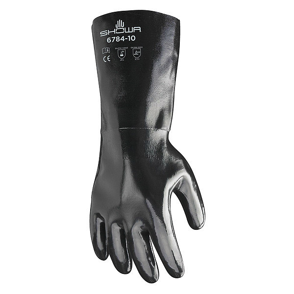 Showa 14" Chemical Resistant Gloves, Neoprene, 10, 1 PR 6784