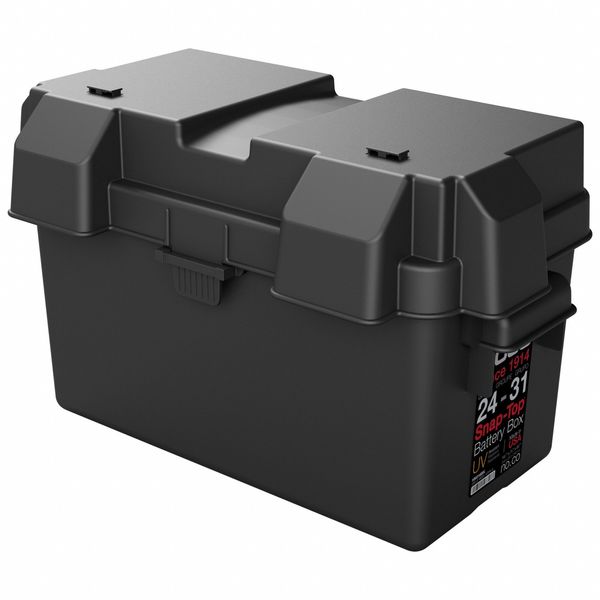 Noco Battery Box, Snap Closure, Black, Plastic HM318BK