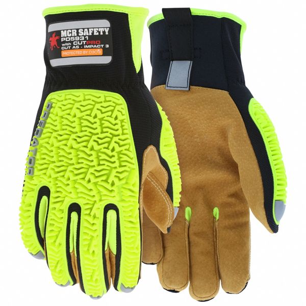 Mcr Safety Mechanics Gloves, 2XL ( 11 ), Brown PD5931XXL