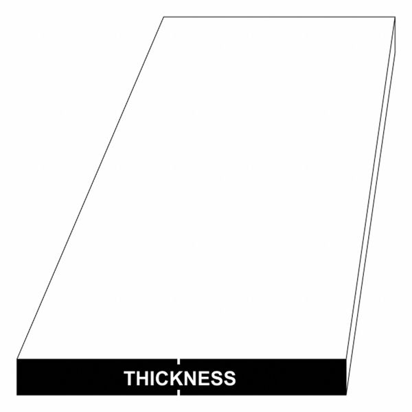 Zoro Select Aluminum Plate 6061, 4 ft Overall L 24277_12_48