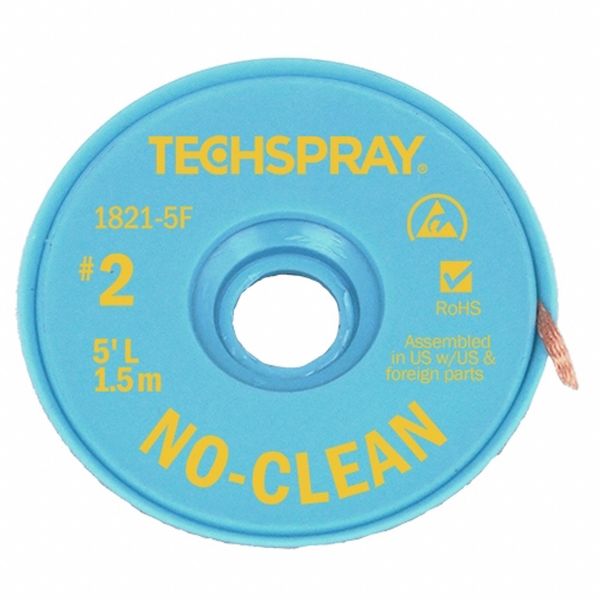 Techspray No-Clean Yellow #2 Braid - AS 1821-5F