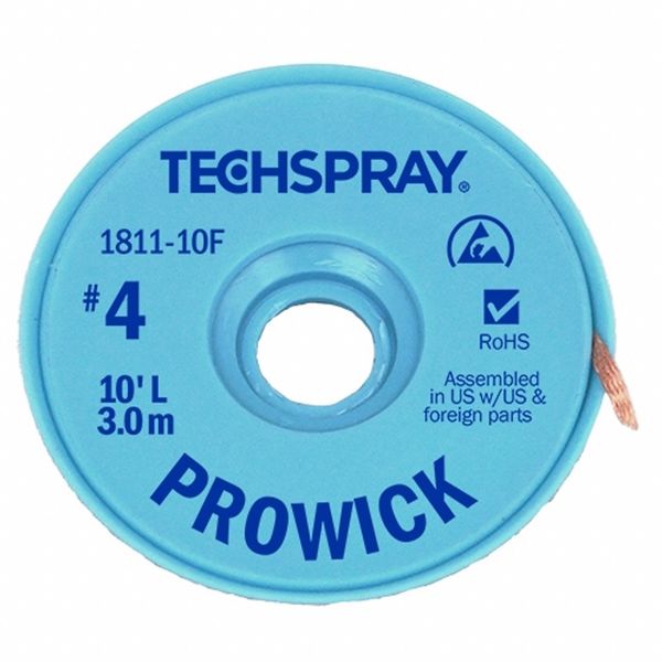 Techspray Pro Wick Blue #4 Braid - AS 1811-5F