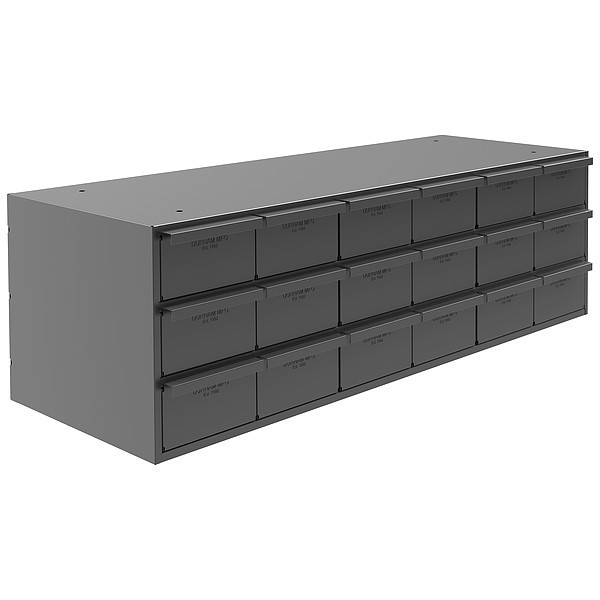 Durham Mfg Drawer Bin Cabinet with Prime Cold Rolled Steel, 33 3/4 in W x 11 in H x 12 1/4 in D 005-95