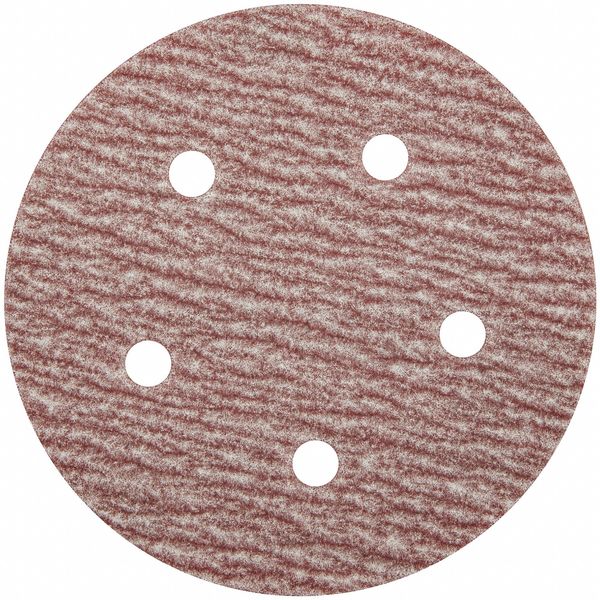 Zoro Select Hook-and-Loop Sanding Disc, 5" dia 05539520315