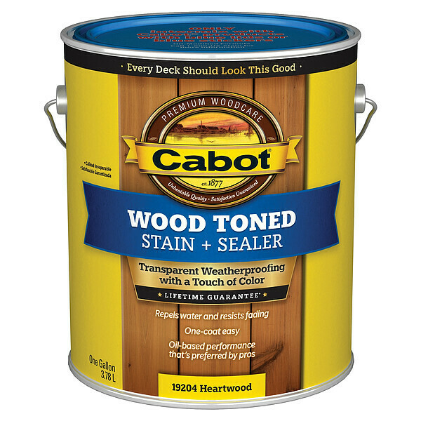 Cabot Exterior Stain, Heartwood, Toned Flat, 1gal 140.0019204.007