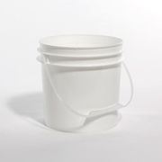 Pipeline Packaging Open Head Pail, HDPE, White, 1 gal., Shape: Round 01-05-048-00124