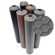 Rubber-Cal "Coin-Grip" Vinyl Flooring Roll - 2mm x 4ft x 12ft Roll - Dark Gray 03-165