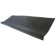 Rubber-Cal "Coin-Grip" Non-Slip Rubber Tread Stair Mats (6 Pack), Black 10-104-009-6PK