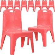 Flash Furniture Red Plastic Stack Chair 10-YU-YCX-011-RED-GG