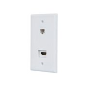 Monoprice Recessed HDMI Wall Plate, HDMI/Cat5 12094