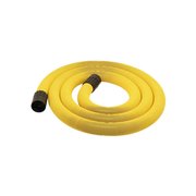 Dustless Technologies Vacuum Hose, Yellow, 12 ft., Plastic 14251