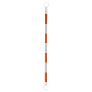 Mutual Industries Retractable Cone Bar, 10 ft., Orange/White, PVC, 51 in H, 2 in L, 4 in W, Orange/black 17727-45-10