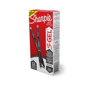 Sharpie S-Gel Pen, Bold 1.0mm, Black, PK12 2096149