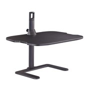 Safco Adjustable Desk, 18 in D, 27 in W, 21-1/2 in H, Black, Steel, Aluminum, Medium Density Fiberboard 2180BL