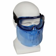 Kleenguard Goggles with Face Shield, V90, Anti-Fog Coating, Clear Lenses, Blue Frame, Blue Shield, Unisex 18629