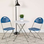 Flash Furniture Blue Plastic Folding Chair 2-LE-L-4-BL-GG