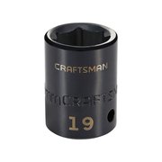 Craftsman Sockets, 1/2" Drive 19mm Metric Impact S CMMT15867