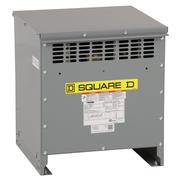 Square D Three Phase Transformer, 15 kVA, 150 °C; 220 °C insulated, 208Y/120V AC, 480V delta EXN15T3H