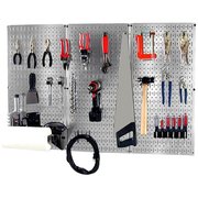 Wall Control Industrial Steel Pegboard Basic Wall Rack Set with Hooks 35-IBAS-300-GVB