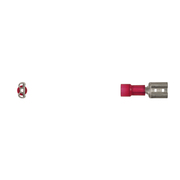Disco Red Nyln 22-18 WireTerminal 1/4" Tab Size Female Spade PK25 3615PK