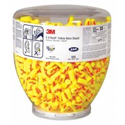 3M E-A-Rsoft Blast Ear Plugs Dispenser Refill, Bullet Shape, NRR 33 dB, Yellow, M, 500 Pairs 91012