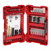 Milwaukee Tool SHOCKWAVE Impact Duty Driver Bit Set, Steel, 1/4 in Hex Shank Size, 40-Piece 48-32-4006