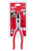 Milwaukee Tool 8 in Long Nose Plier, Side Cutter Comfort Grip Handle 48-22-6101