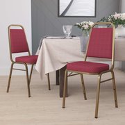 Flash Furniture Burgundy Fabric Banquet Chair 4-FD-BHF-1-ALLGOLD-0847-BY-GG