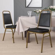Flash Furniture Black Vinyl Banquet Chair 4-FD-BHF-1-ALLGOLD-BK-GG