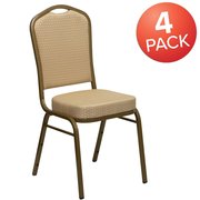 Flash Furniture Beige Fabric Banquet Chair 4-FD-C01-ALLGOLD-H20124E-GG