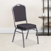 Flash Furniture Black Fabric Banquet Chair 4-HF-C01-SV-E26-BK-GG