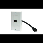 Steren Pigtail Decorator Wall Plate White, HDMI 526-101WH