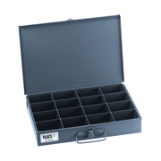 Klein Tools Mid-Size 16-Compartment Storage Box with 16 compartments, Steel, 2" H x 13.313" W 54438