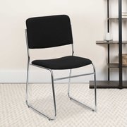 Flash Furniture Black Fabric Stack Chair 5-XU-8700-CHR-B-30-GG
