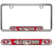 Fanmats NFL San Francisco 49ers Embossed License Plate Frame 61966